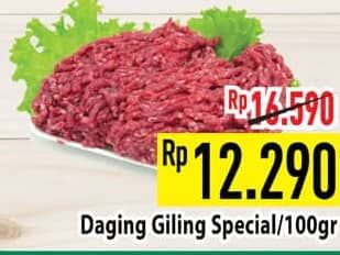 Promo Harga Daging Giling Sapi Spesial per 100 gr - Hypermart