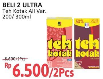 Promo Harga Ultra Teh Kotak All Variants 200 ml - Alfamidi