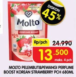 Promo Harga Molto Pewangi Korean Strawberry 680 ml - Superindo