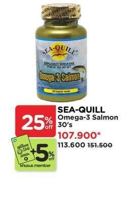 Promo Harga Sea Quill Omega 3 Salmon 30 pcs - Watsons