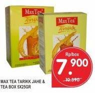 Promo Harga Max Tea Minuman Teh Bubuk Original, Jahe 5 pcs - Superindo