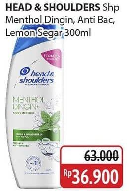 Promo Harga Head & Shoulders Shampoo Cool Menthol, Clean Balanced, Lemon Fresh 300 ml - Alfamidi