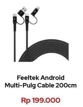 Promo Harga FEELTEK Android Fast Charging Multi-Plug Cable  - Erafone
