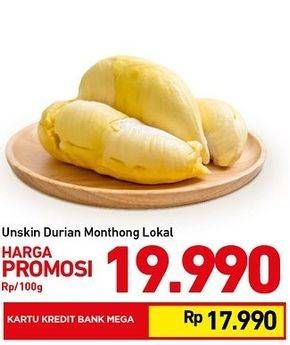 Promo Harga Unskin Durian Monthong per 100 gr - Carrefour