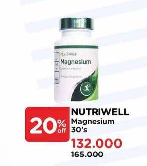 Promo Harga Nutriwell Magnesium 30 pcs - Watsons
