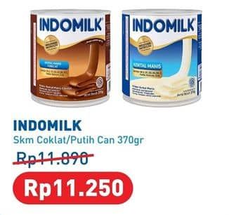 Promo Harga Indomilk Susu Kental Manis Plain, Cokelat 370 gr - Hypermart