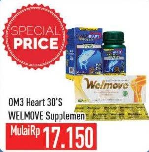 Promo Harga OM3 Heart/Welmove Suplemen  - Hypermart