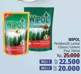 Promo Harga WIPOL Karbol Wangi Cemara, Lemon 780 ml - LotteMart