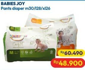 Promo Harga Babies Joy Comfy Fit Baby Diapers Pants M30, L28, XL26 26 pcs - Hypermart
