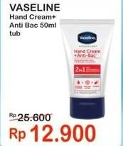 Promo Harga VASELINE Hand Cream Anti Bac 50 ml - Indomaret