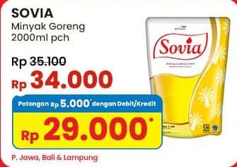 Promo Harga Sovia Minyak Goreng 2000 ml - Indomaret