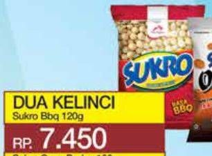 Promo Harga DUA KELINCI Kacang Sukro BBQ 120 gr - Yogya