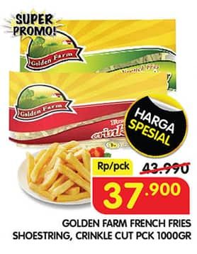 Promo Harga Golden Farm French Fries Shoestring, Crinkle 1000 gr - Superindo