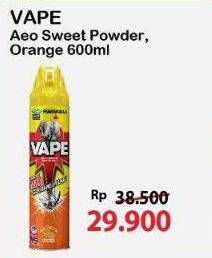Promo Harga Fumakilla Vape Aerosol Sweet Powder, Orange 600 ml - Alfamart