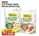 Promo Harga Milna Nature Puffs Organic Cheese, Banana, Apple Mix Berries 15 gr - Alfamart