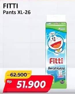 Promo Harga Fitti Pants XL26 26 pcs - Alfamart