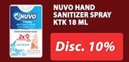 Promo Harga NUVO Hand Sanitizer 18 ml - Hypermart
