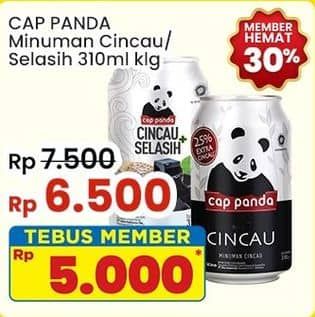 Promo Harga Cap Panda Minuman Kesehatan Cincau, Cincau Selasih 310 ml - Indomaret