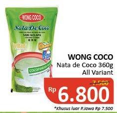 Promo Harga WONG COCO Nata De Coco All Variants 360 gr - Alfamidi