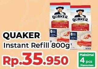 Promo Harga QUAKER Oatmeal Instant 800 gr - Yogya