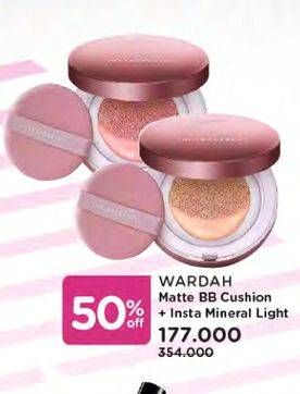Promo Harga WARDAH Instaperfect Mineralight Matte BB Cushion All Variants 15 gr - Watsons
