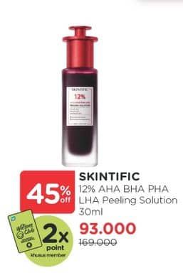 Promo Harga Skintific 12% AHA BHA PHA LHA Peeling Solution 30 ml - Watsons