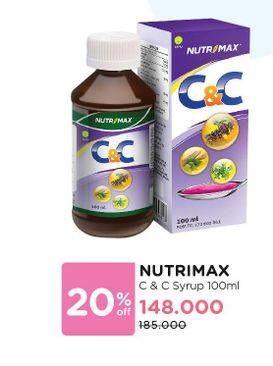 Promo Harga NUTRIMAX C&C 100 ml - Watsons