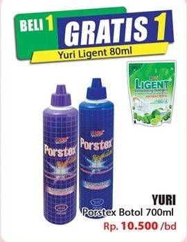 Promo Harga YURI PORSTEX Regular Pembersih Toilet Lilac Fresh, Ocean Blue 700 ml - Hari Hari