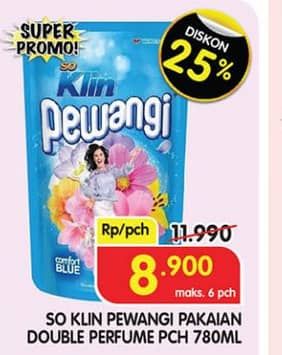 Promo Harga So Klin Pewangi 800 ml - Superindo