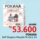 Pokana Mosafe Sap Diapers 24 pcs Diskon 10%, Harga Promo Rp53.600, Harga Normal Rp60.000