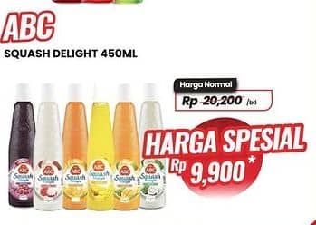 Promo Harga ABC Syrup Squash Delight 460 ml - Carrefour