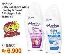 Promo Harga MARINA Hand Body Lotion UV White Healthy Glow, UV White Collagen Asta 185 ml - Indomaret