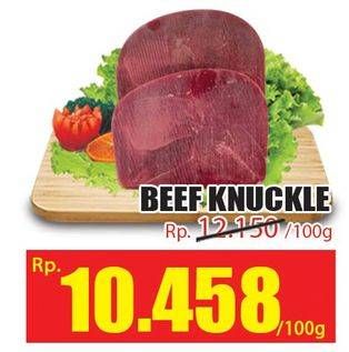 Promo Harga Beef Knuckle (Daging Inside) Beef per 100 gr - Hari Hari