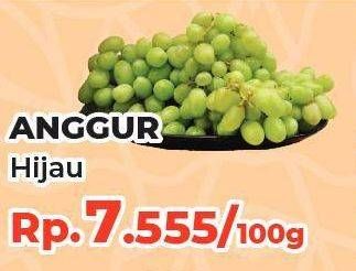 Promo Harga Anggur Hijau per 100 gr - Yogya