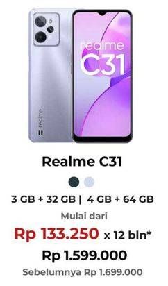 Promo Harga Realme C31 3 GB + 32 GB, 4 GB + 64 GB  - Erafone