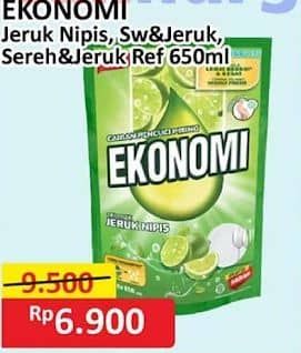 Promo Harga Ekonomi Pencuci Piring Power Liquid Jeruk Nipis, Siwak Jeruk Limau, Sereh Jeruk Nipis 650 ml - Alfamart