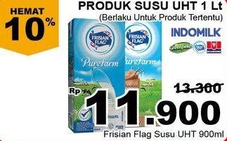 Promo Harga FRISIAN FLAG Susu UHT Purefarm 900 ml - Giant