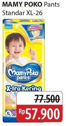 Promo Harga Mamy Poko Pants Xtra Kering XL26 26 pcs - Alfamidi