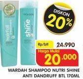 Promo Harga WARDAH Shampoo Anti Dandruff, Nutri Shine 170 ml - Superindo