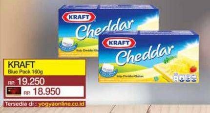 Promo Harga KRAFT Cheese Cheddar 160 gr - Yogya
