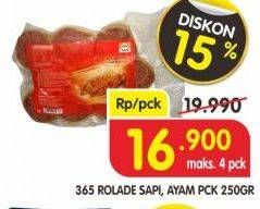 Promo Harga 365 Rolade Sapi, Rolade Ayam 250 g  - Superindo