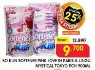 Promo Harga SO KLIN Softener Pink, Ungu 900 ml - Superindo