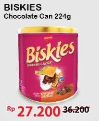 Promo Harga BISKIES Crunchy Milk Crackers With Creamy Chocolate 224 gr - Alfamart