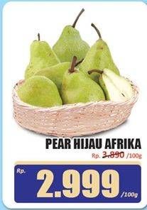 Promo Harga Pear Hijau Afrika per 100 gr - Hari Hari