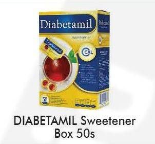 Promo Harga DIABETAMIL Sweetener 50 pcs - Alfamart