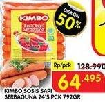 Promo Harga KIMBO Sosis Sapi Serbaguna 24 pcs - Superindo