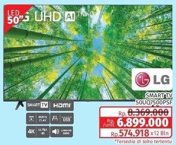 Promo Harga LG 50UQ7500PSF | Smart TV  - Lotte Grosir