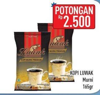 Promo Harga Luwak Kopi Murni Premium 165 gr - Hypermart