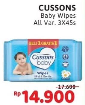 Promo Harga Cussons Baby Wipes All Variants 50 sheet - Alfamidi