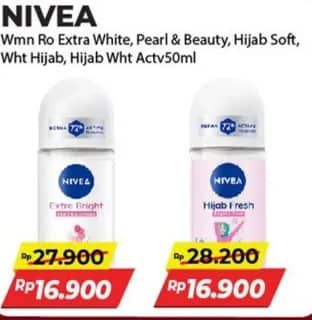 Promo Harga Nivea Deo Roll On Whitening Hijab Fresh 50 ml - Alfamart